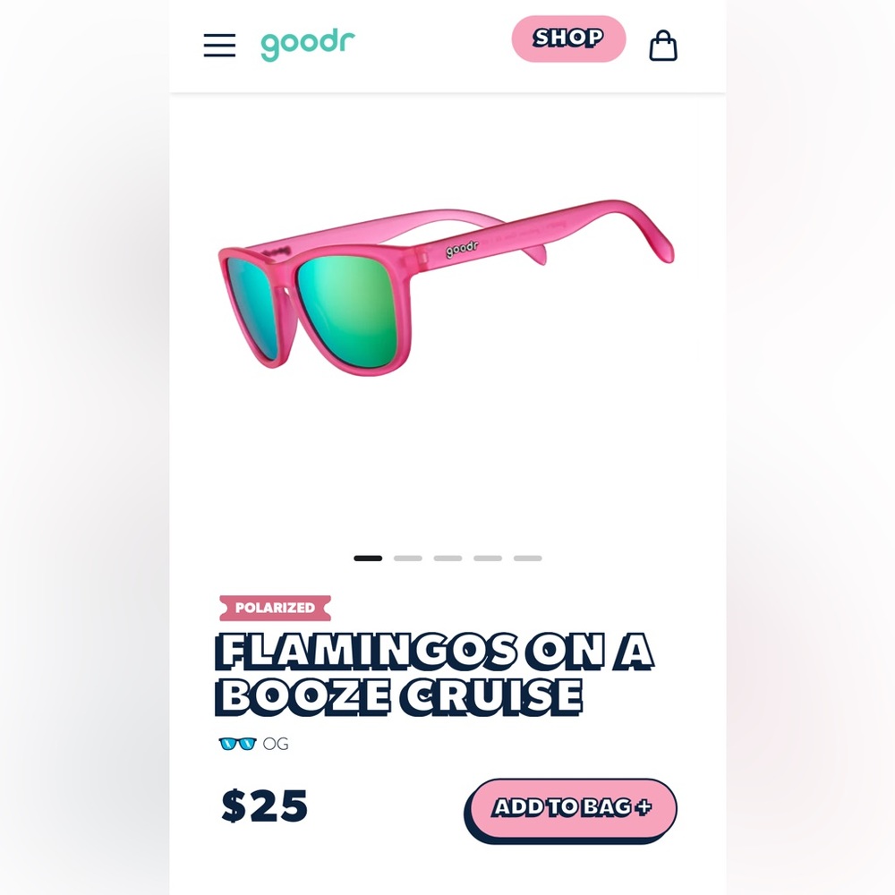 Goodr Traditional OG polarized sunglasses, like new